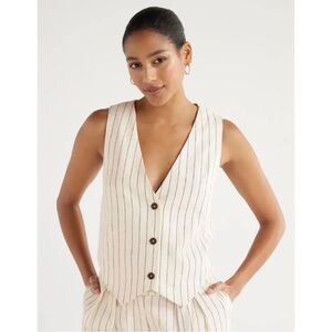 Linen scoop vest size XL